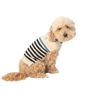 Original Penguin Striped Dog Sweater - Cream, Black, Blue